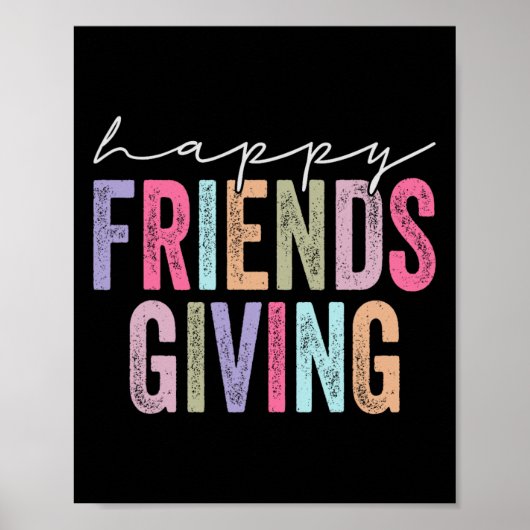 Happy Friendsgiving Squad Grappige Thanksgiving Poster (Voorkant)