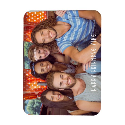 Happy Friendsgiving Thanksgiving Aangepaste foto Magneet (Verticaal)