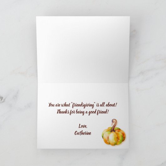 Happy Friendsgiving Thanksgiving  Briefkaart (Binnen)