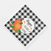 Happy Friendsgiving Thanksgiving Buffalo Check Servet (Hoek)
