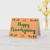 Happy Friendsgiving Thanksgiving Holiday Card Kaart (Gele Bloem)
