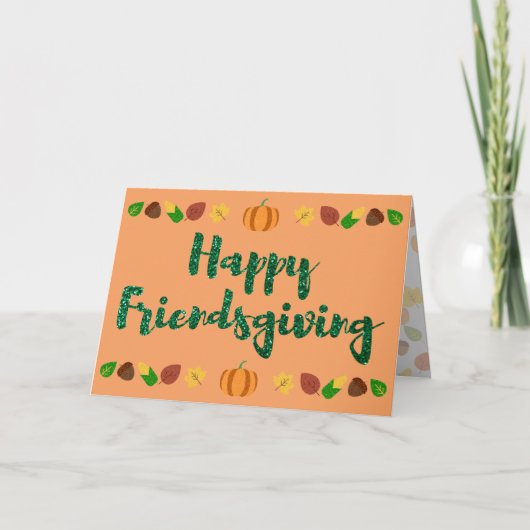 Happy Friendsgiving Thanksgiving Holiday Card Kaart (Voorkant)