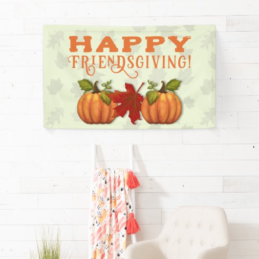 Happy Friendsgiving / Thanksgiving muurbanner Spandoek (Insitu)