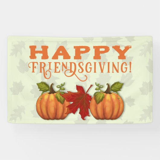 Happy Friendsgiving / Thanksgiving muurbanner Spandoek (Horizontaal)