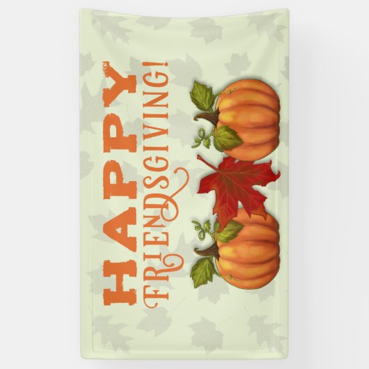 Happy Friendsgiving / Thanksgiving muurbanner Spandoek (Verticaal)