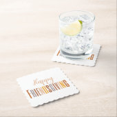 Happy Friendsgiving Thanksgiving Typografie Herfst Kartonnen Onderzetters (Insitu)