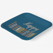 Happy Friendsgiving Thanksgiving Typografie Herfst Papieren Bordje (Gebogen)