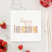 Happy Friendsgiving Thanksgiving Typografie Herfst Servet (Insitu)