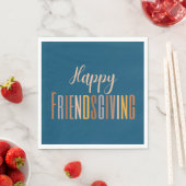 Happy Friendsgiving Thanksgiving Typografie Herfst Servet (Insitu)