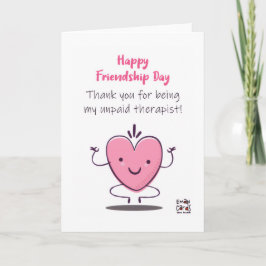 Happy Friendship Day - Cute Heart Kaart