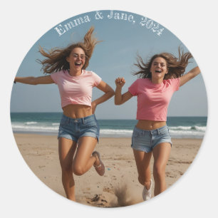 Happy Friendship Day Foto Besties Ronde Sticker