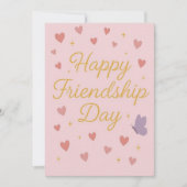 Happy Friendship Day Party Invitation Kaart (Voorkant)