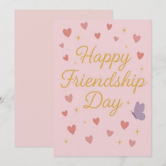 Happy Friendship Day Party Invitation Kaart (Voorkant / Achterkant)