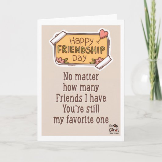 Happy Friendship Day - Quote Kaart (Voorkant)