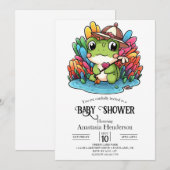Happy Frog-Baby shower Kaart (Voorkant / Achterkant)