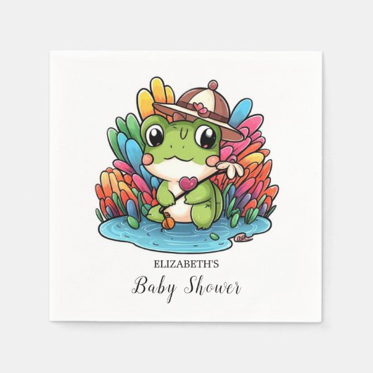 Happy Frog-Baby shower Servet (Voorkant)