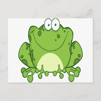 Happy Frog Cartoon Character Briefkaart