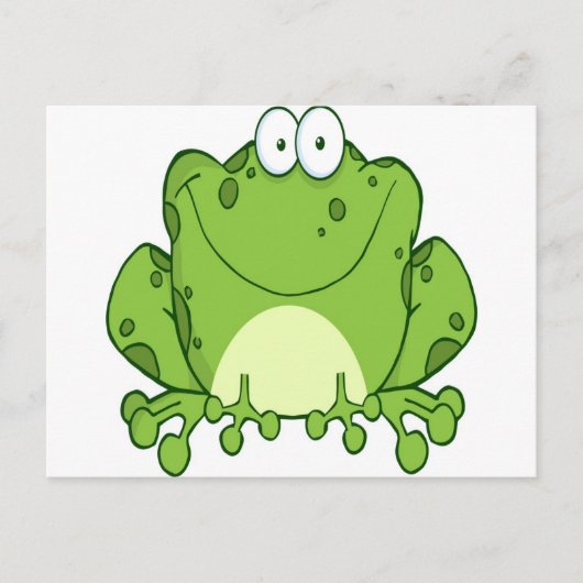 Happy Frog Cartoon Character Briefkaart (Voorkant)