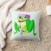 Happy Frog Funny Pillow - Aangepaste kleuren of te Kussen (Deken)