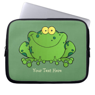 Happy Frog (gepersonaliseerd) Hoesje Laptop Sleeve