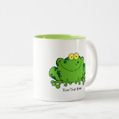 Happy Frog (gepersonaliseerd) Tweekleurige Koffiemok (Voorkant rechts)