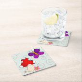 Happy Frog in lente Kartonnen Onderzetters (Insitu)