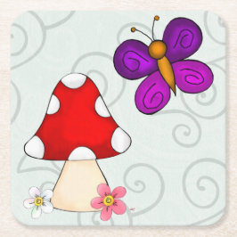 Happy Frog in lente Kartonnen Onderzetters