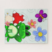 Happy Frog in lente Legpuzzel (Horizontaal)