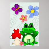 Happy Frog in lente Poster (Voorkant)