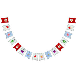 Happy Frog In Spring Decor Gepersonaliseerd Vlaggetjes