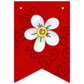 Happy Frog In Spring Decor Gepersonaliseerd Vlaggetjes (Eerste vlag)