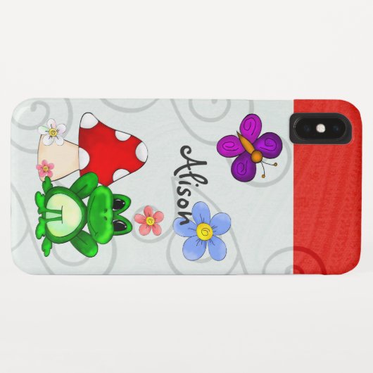 Happy Frog in Spring genoemd Case-Mate iPhone Case (Achterkant (horizontaal))