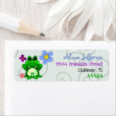 Happy Frog in Spring RETURN ADDRESS Etiket (Insitu)