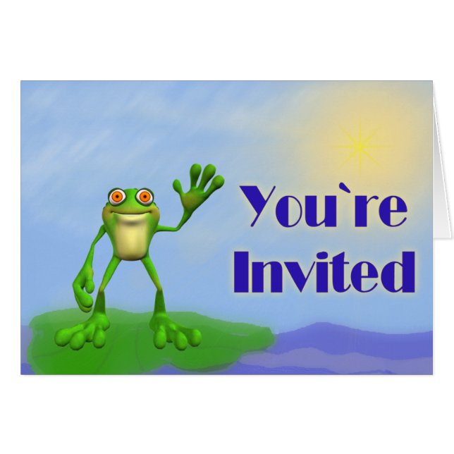 Happy Frog-Invite (Voorkant Horizontaal)