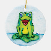Happy Frog Keramisch Ornament (Voorkant)