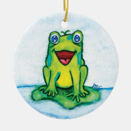Happy Frog Keramisch Ornament