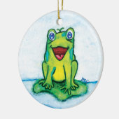 Happy Frog Keramisch Ornament (Links)