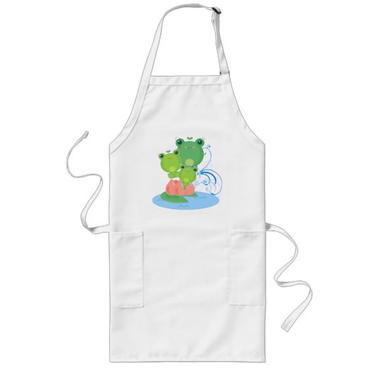 Happy Frog Kitchen Apron Lang Schort (Voorkant)