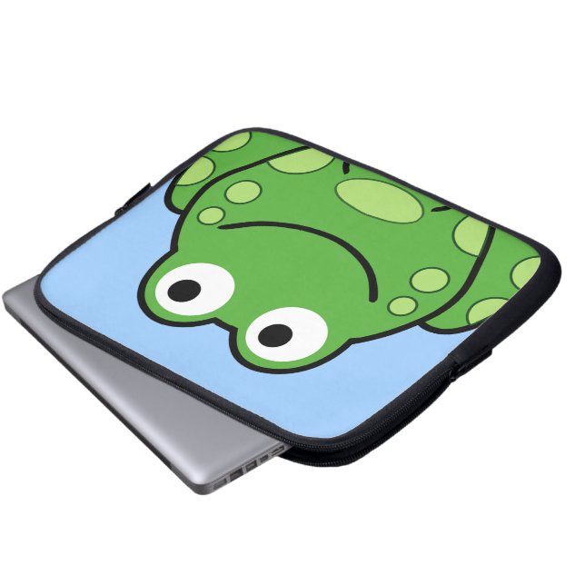 Happy Frog Laptop Sleeve (Voorkant onderkant)