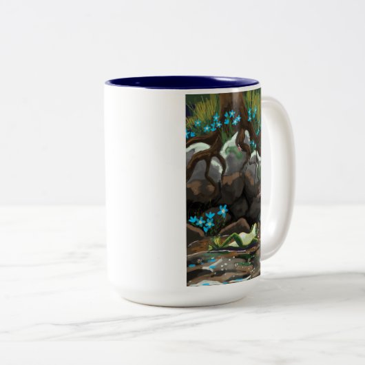 Happy Frog-mok Tweekleurige Koffiemok (Voorkant rechts)