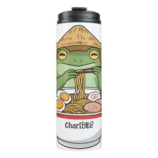 Happy Frog: Ramen Feast, Aziatisch Pet Thermosbeker (Voorkant)