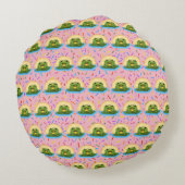 Happy Frog Round Pillow Rond Kussen (Achterkant)