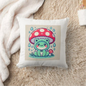 Happy Frog & Umbrella 🐸☔ Kussen (Deken)