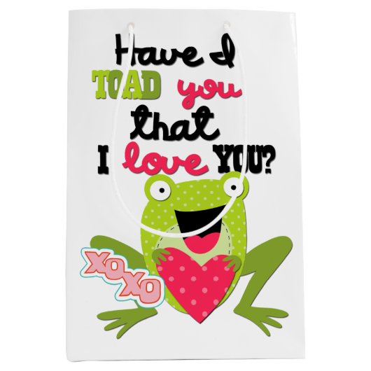 Happy Frog-Valentijn Medium Cadeauzakje (Voorkant)