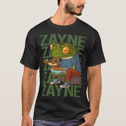 Happy Frog - Zayne naam T-shirt (Voorkant)