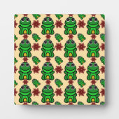 Happy Froggy Garden: Cute Green Frog & Red Flower  Fotoplaat (Voorkant)