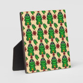 Happy Froggy Garden: Cute Green Frog & Red Flower  Fotoplaat (Voorkant)