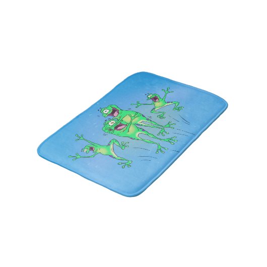 Happy Frogs Bathroom Rug Badmat (Gekanteld)