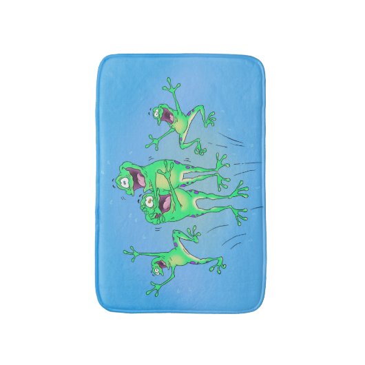 Happy Frogs Bathroom Rug Badmat (Voorkant Verticaal)