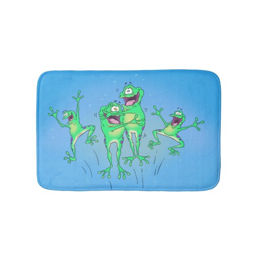Happy Frogs Bathroom Rug Badmat (Voorkant)